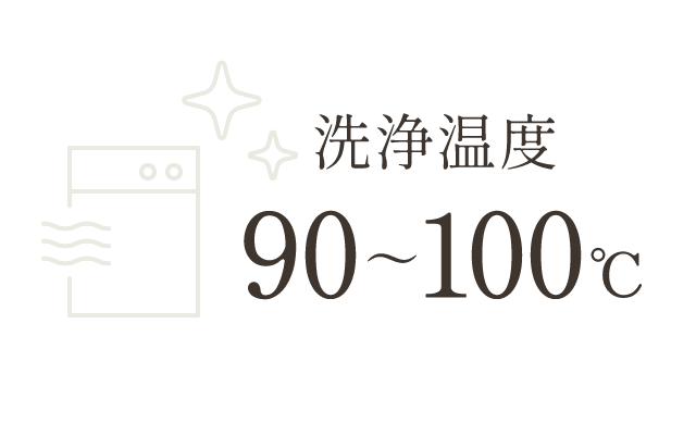 洗浄温度90〜100度